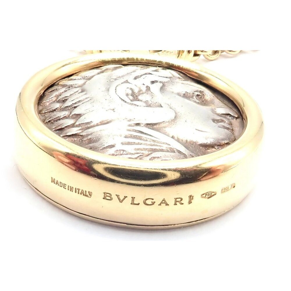 Rare! Bvlgari Bulgari 18k Yellow Gold Antique Coin Monete 38" Long Link Necklace - Picture 5 of 15